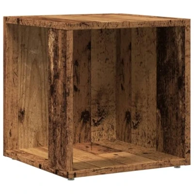 Afbeelding van vidaXL Bijzettafel 33x33x34 cm bewerkt hout oud houtkleurig