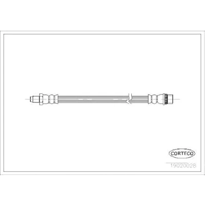 Afbeelding van CORTECO 19020028 Remslang Vooras 280
