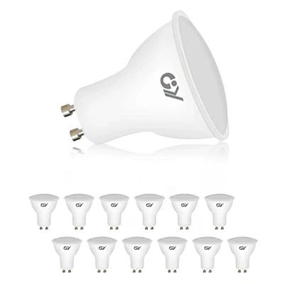 Afbeelding van GY GU10 LED lamp, 6W 580 lumen, komt overeen met 60W gloeilamp, 6000 Kelvin warm wit, 120 stralingshoek, spaarlamp, 12st
