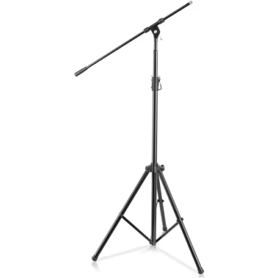 Afbeelding van Pyle Microfoonstandaard, Microphone Stand met Uitschuifbare Telescopische Zwenkarm van 75 cm, Stabiele Driepootbasis en Verstelbare Hoogte 130 tot 200 Zwart