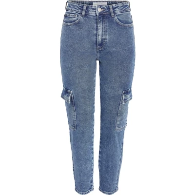 Afbeelding van Noisy May Nmmoni Straight leg jeans, Dames, Maat: 26x32, Medium blue denim