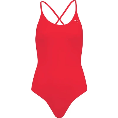 Afbeelding van Puma Swim Women V Neck Crossback Rood Badpak XS