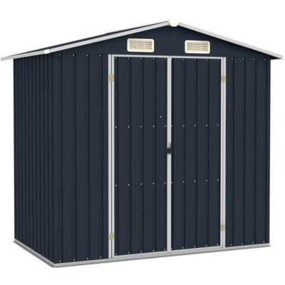 Afbeelding van Tuinschuur 205x129x183 cm gegalvaniseerd staal antraciet
