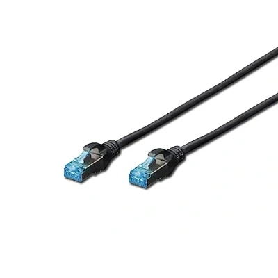 Afbeelding van Digitus DK 1532 010/BL RJ45 Netwerkkabel, patchkabel CAT 5e SF/UTP 1.00 m Zwart Verdraaide paren 1 stuk(s)