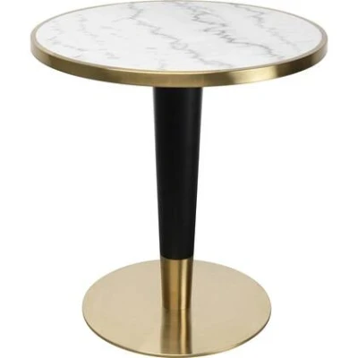 Afbeelding van Kare Design Bistrot Amalia Eettafel wit marmer 70cm