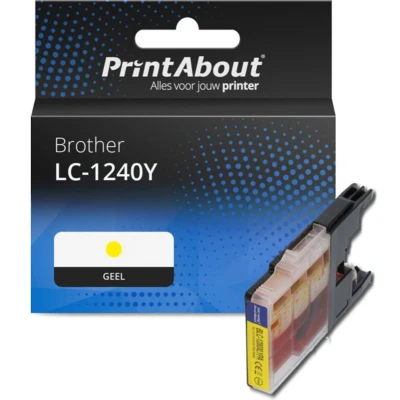 Afbeelding van Huismerk Brother LC 1240Y Inktcartridge Geel