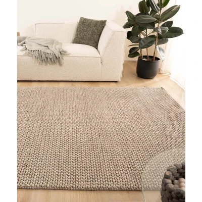 Afbeelding van Wollen Tapijt/Vloerkleed Løkke Zandkleur 160x240 Cm 100% Wol