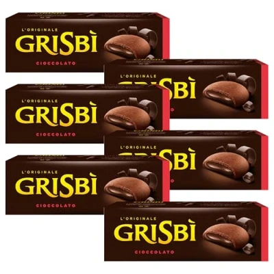 Afbeelding van MATILDE VICENZI Grisbi Chocolade Italiaanse koekjes gevuld met chocolade, 150 g x 6 percelen