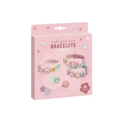 Afbeelding van Little Dutch zelf schuif armbandjes maken Fairy Garden knutselset cadeautip