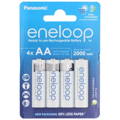 Afbeelding van Panasonic eneloop, voorgeladen, blisterverpakking (4 pack) BK 3MCDE/4BE oplaadbare batterij NiMH, Mignon, AA, HR06, 1.2V en 2000mAh 5410853064190