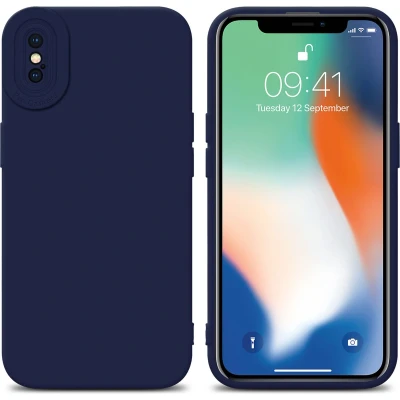 Afbeelding van Cadorabo Hoesje geschikt voor Apple iPhone XS MAX in Fluid DONKER BLAUW Beschermhoes gemaakt van flexibel TPU silicone Cover Case