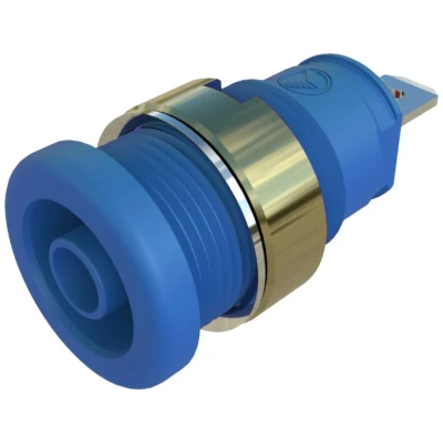 Afbeelding van SKS Hirschmann SEB 2610 F4,8 Veiligheids labconnector, female Bus, inbouw verticaal Stift Ø: 4 mm Blauw 1 stuk(s)
