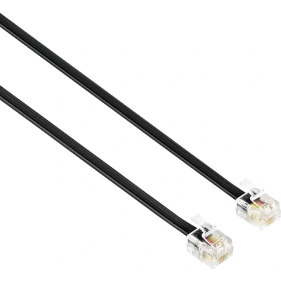 Afbeelding van Telefoonkabel RJ11 4 aderig 5 meter Zwart Allteq