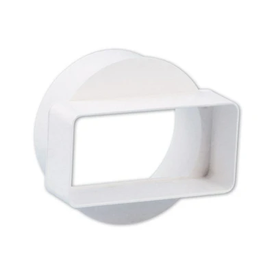 Afbeelding van Nedco ventilatiekanaal overgangsstuk 110x54mm 100mm recht kunststof wit