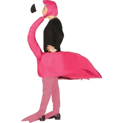 Afbeelding van Fiestas Guirca Volwassenenkostuum Op een Flamingo