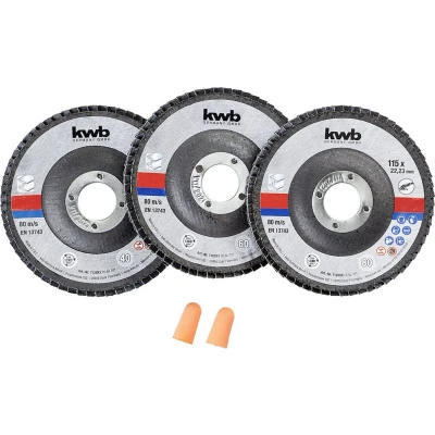 Afbeelding van KWB 3 Schuurmoppen 115mm Blik