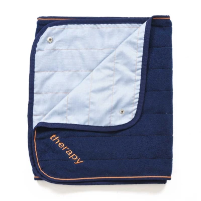 Image de Bucas Fleece Shawl Therapy Navy Orange 130x40cm