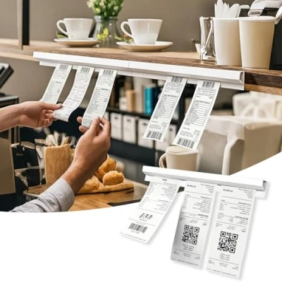 Afbeelding van Set van 2 zelfklevende tickethouders 30 cm Plastic Combineerbaar Voor restaurant, café, keuken, bar