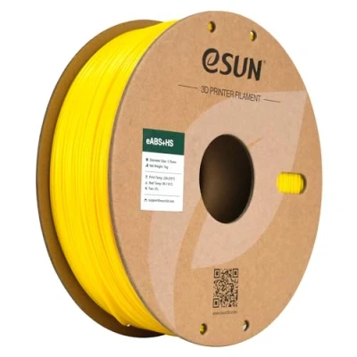 Afbeelding van eSUN eABS+ filament 1,75 mm, eABS+HS ABS Plus 3D printerfilament, hoge snelheid, maatnauwkeurigheid +/ 0,05 spoel van 1 kg (2,2 lbs) voor snel printen, geel
