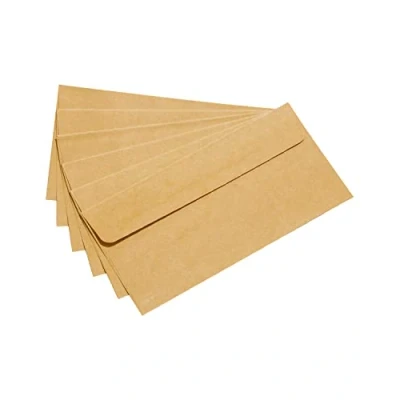 Afbeelding van 100 enveloppen van kraftpapier vintage 80 g/m² (DIN DL 220 x 110 mm)