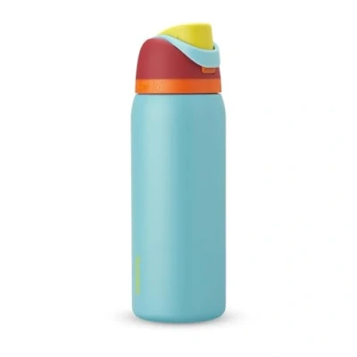 Afbeelding van Owala FreeSip Roestvrijstalen thermosfles met rietje voor sport en reizen, BPA vrij, 946,5 ml, rood/blauw (zomerse zachtheid)