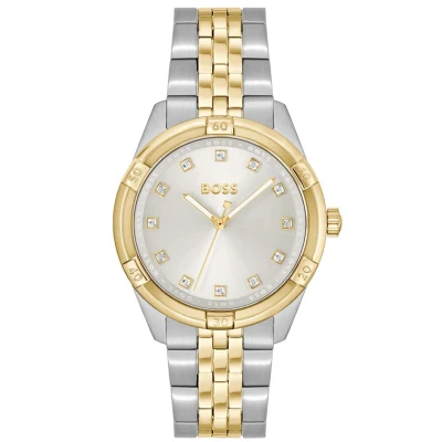 Afbeelding van HUGO BOSS dames Rhea horloge HB1502700 in de kleur Goud