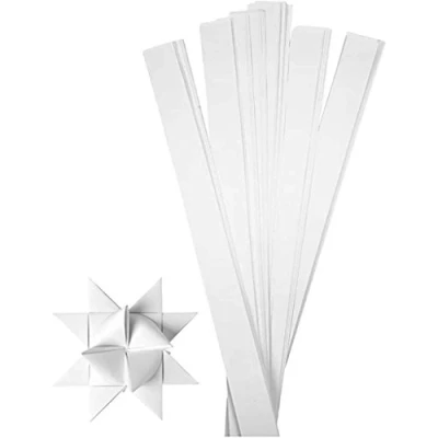 Afbeelding van Vlechtstroken, b: 25 mm, d: 11,5 cm, 100 stroken, wit