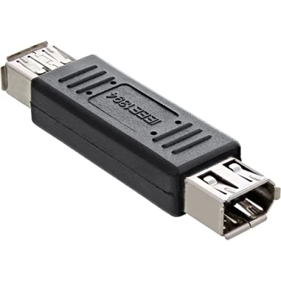 Afbeelding van FireWire 400 koppelstuk met 6 pins (v) connectoren / zwart