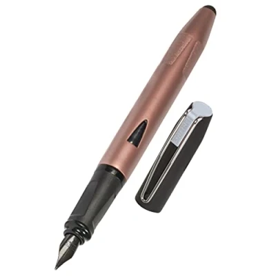 Afbeelding van Online Switch Plus Multifunctionele vulpen met combi inktpatroon en stylus in één, voor tablets smartphones, roségoud, iridiumveer, kaliber M