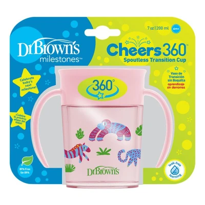 Afbeelding van Dr. Brown Dr Browns Cheers 360 Drinkbeker 6+ maanden Roze 200ml