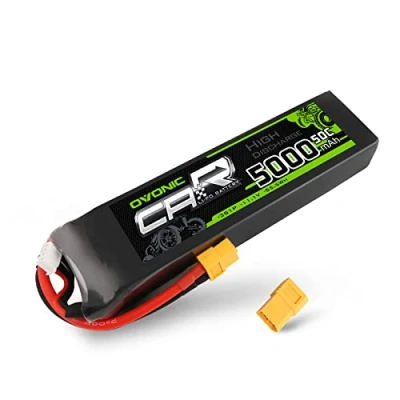 Afbeelding van OVONIC LiPo accu 3S 50 C 5000 mAh 11,1 V met XT60 stekker voor auto, boot, vrachtwagen, helikopter, quadcopter, multi motor, vrije tijd, doe het zelf onderdelen