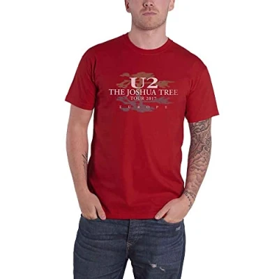 Afbeelding van U2 Joshua Tree 2017 Heren T shirt S Rood