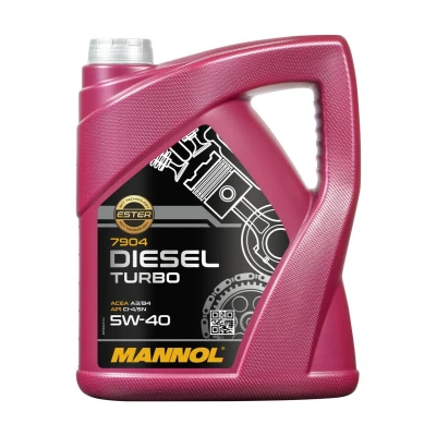 Afbeelding van Mannol Diesel Turbo 5W 40 5L Motorolie MN7904 5 RENAULT: MASTER 2 Kasten, Kangoo I Express, LAGUNA 3 Grandtour, OPEL: Astra H Hatchback, Combo C Tour