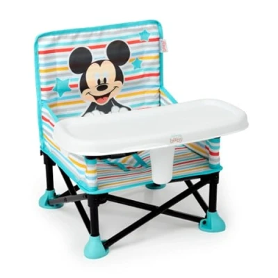 Afbeelding van DISNEY BABY Mickey Mouse stoelverhoger Pop &#039;n Sit Booster binnen, buiten, praktisch en compact, snel opvouwbaar Blauw