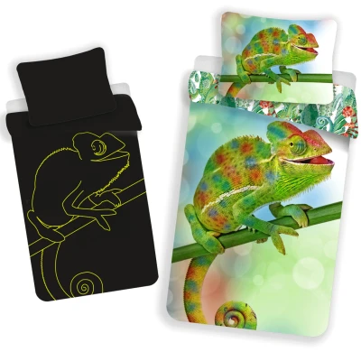 Afbeelding van Dekbedovertrek Kameleon Glow in the Dark Eenpersoons 140 x 200 cm Katoen