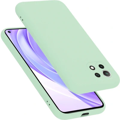 Afbeelding van Cadorabo Hoesje geschikt voor Xiaomi Mi 11 LITE (4G / 5G) NE in LIQUID LICHT GROEN Beschermhoes gemaakt van flexibel TPU silicone Case Cover