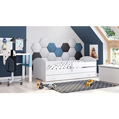 Afbeelding van Kinderbed Luk 140x70/80 met lade, railing, matras en frame inbegrepen 140x70