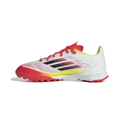 Afbeelding van adidas Performance F50 League TF Unisex Voetbalschoenen voor kunstgras kinderen, Maat: 33, Footwear white/core black/solar yellow