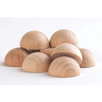 Afbeelding van Tickit NATURAL WOODEN SEMISPHERES