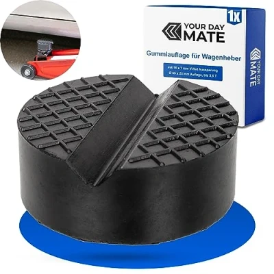 Afbeelding van Universele rubberen Pad voor krik, 65 x 25 mm, 15 7 mm V snede, Geschikt alle auto&#039;s tot 3.5 Ton, Anti slip kriksteun het manoeuvreren van krikken, Jack screw, for Cars