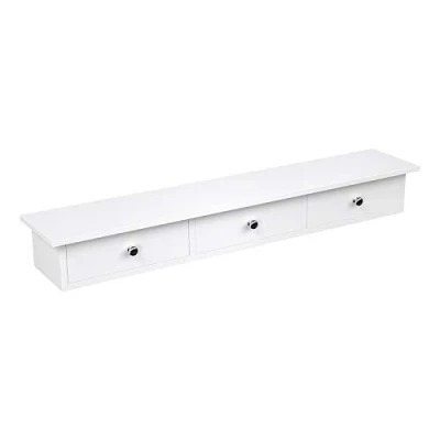 Afbeelding van Wandplank met Laden Wit