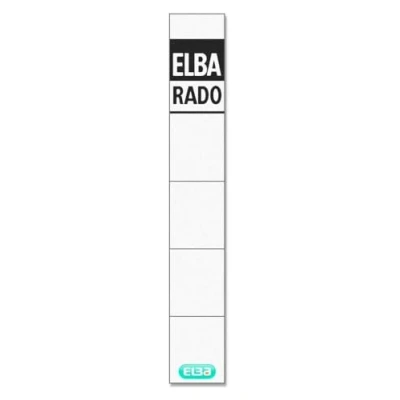 Afbeelding van Rug insteekkaart Elba Rado smal 24x159mm wit