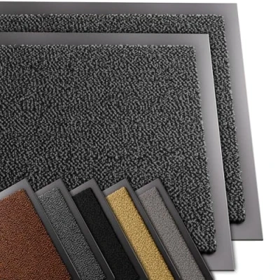 Afbeelding van VOUNOT Deurmat, lot van 2, voor binnen en buiten, antislip, stofdicht, waterdicht, wasbaar, 40 x 60 cm, antraciet
