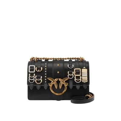 Afbeelding van Pinko LOVE One MINI Light Schoudertas, Dames, Maat: Size, Limousine black