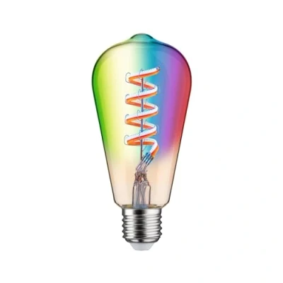 Afbeelding van 29158 Paulmann Home LED lamp E27 Energielabel: G (A G) 6.3 W RGBW Goud