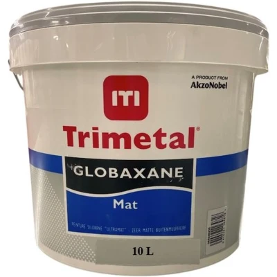 Afbeelding van Trimetal Globaxane Mat Buitenmuurverf Waterbasis Sterk dampdoorlatend Kleur RAL 7030 Steengrijs 10 L