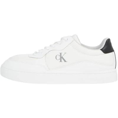 Afbeelding van Calvin Klein Jeans Classic Cupsole TECH Sneakers laag, Heren, Maat: 46, Bright white/black Imitatieleer/ textiel