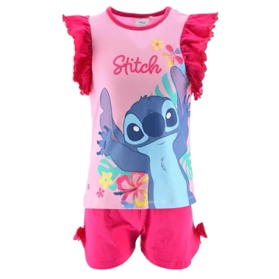 Afbeelding van Lilo en Stitch, korte pyjama, meisjes, Roze