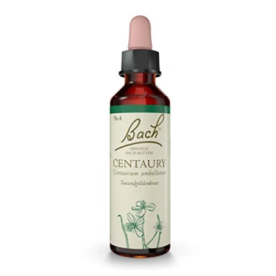 Afbeelding van Originele druppels Bach bloemen nr. 4 Centaur: de bloem staat op zichzelf met bloesem, 20 ml
