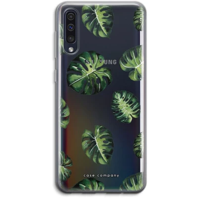 Afbeelding van Case Company® hoesje geschikt voor Samsung Galaxy A50 Tropische bladeren Soft Cover Telefoonhoesje Bescherming aan alle Kanten en Schermrand